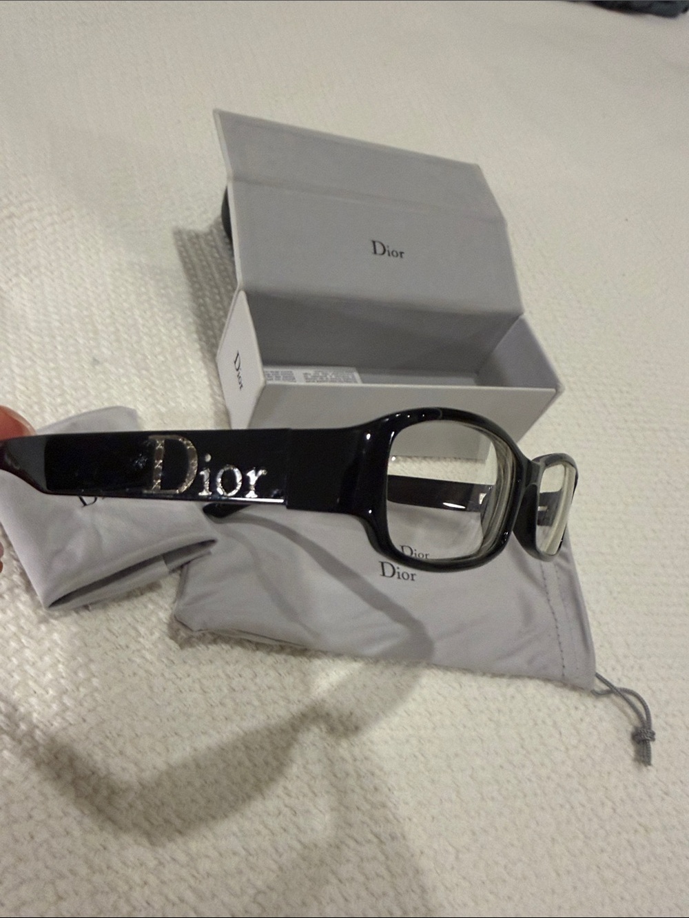 Dior Black Women's Logo-Accent Eyeglass Frames